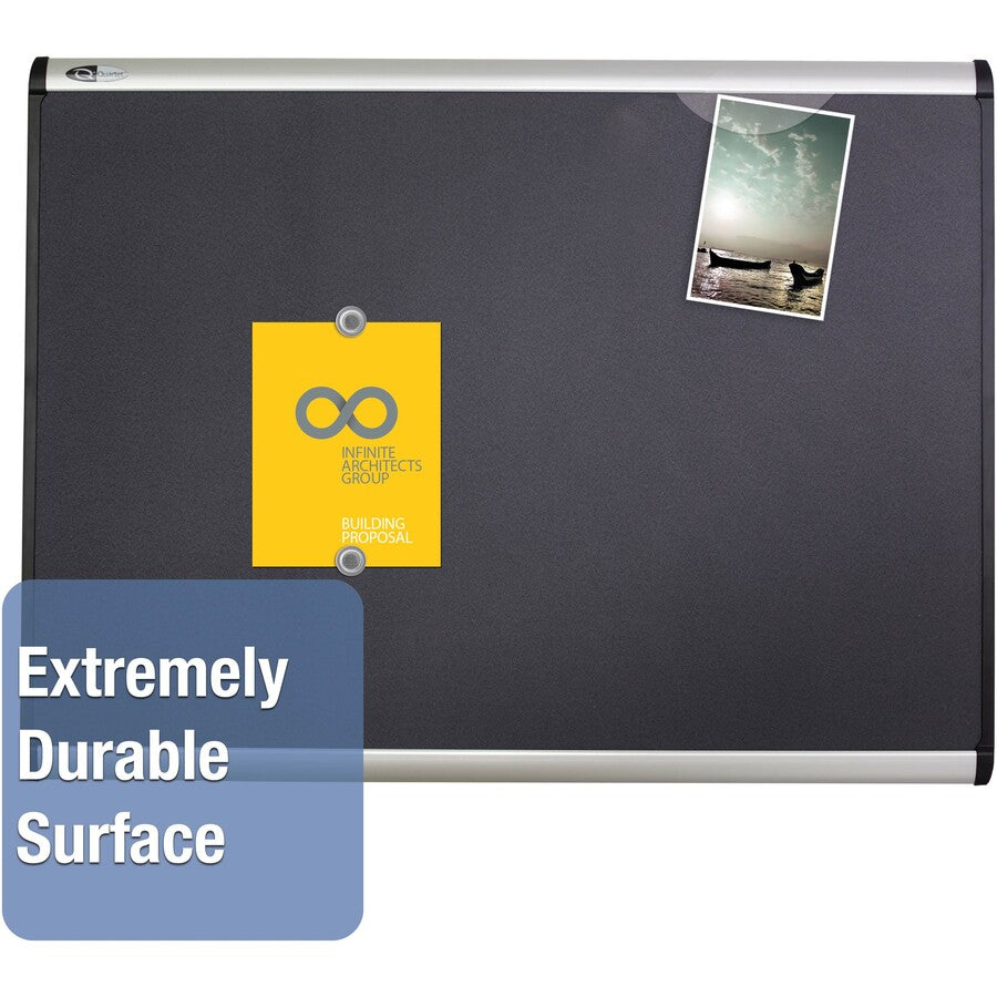 Prestige Plus Magnetic Fabric Bulletin Boards, 48 x 36, Gray Surface, Silver Aluminum Frame
