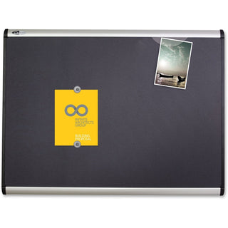 Prestige Plus Magnetic Fabric Bulletin Boards, 72 x 48, Gray Surface, Silver Aluminum Frame