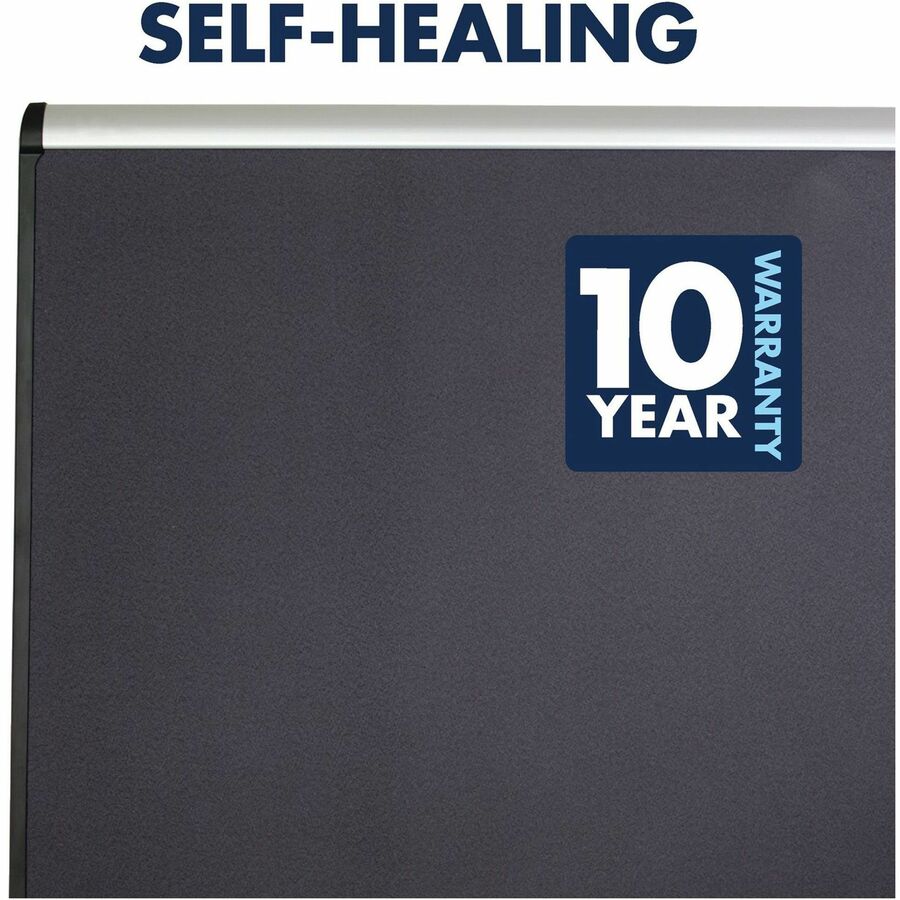Prestige Plus Magnetic Fabric Bulletin Boards, 72 x 48, Gray Surface, Silver Aluminum Frame