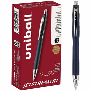 uni-ball - Jetstream RT Roller Ball Retractable Water-Proof Pen, Black Ink, Fine, Sold as 1 EA