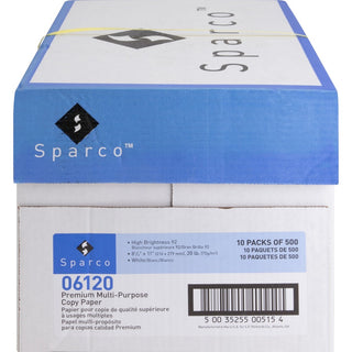 Sparco Copy Paper - 92 Brightness - Letter - 8 1/2" x 11" - 20 lb Basis Weight - 200000 / Pallet - White