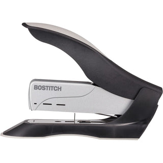 Spring-Powered Premium Heavy-Duty Stapler, 100-Sheet Capacity, Black/Silver