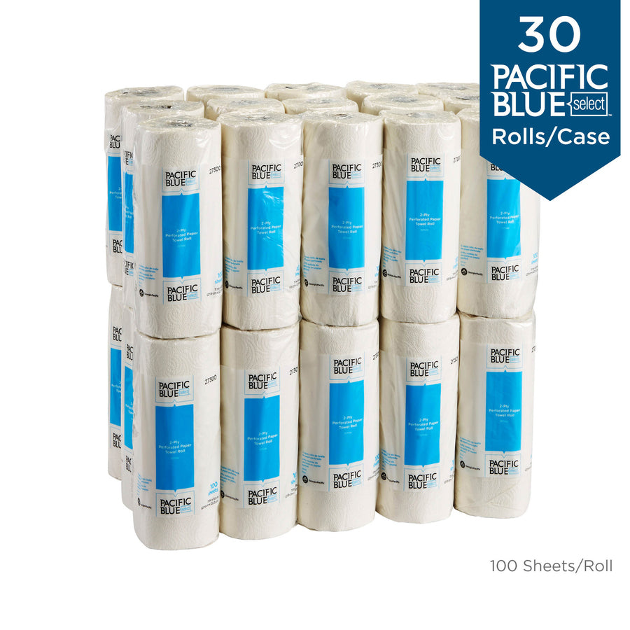 pacific-blue-select-paper-towel-rolls-by-gp-pro-2-ply-11-x-880-100-sheets-roll-480-roll-diameter-163-core-white-paper-perforated-strong-absorbent-for-food-service-multipurpose-30-rolls-per-carton-1-carton_gpc27300ct - 4