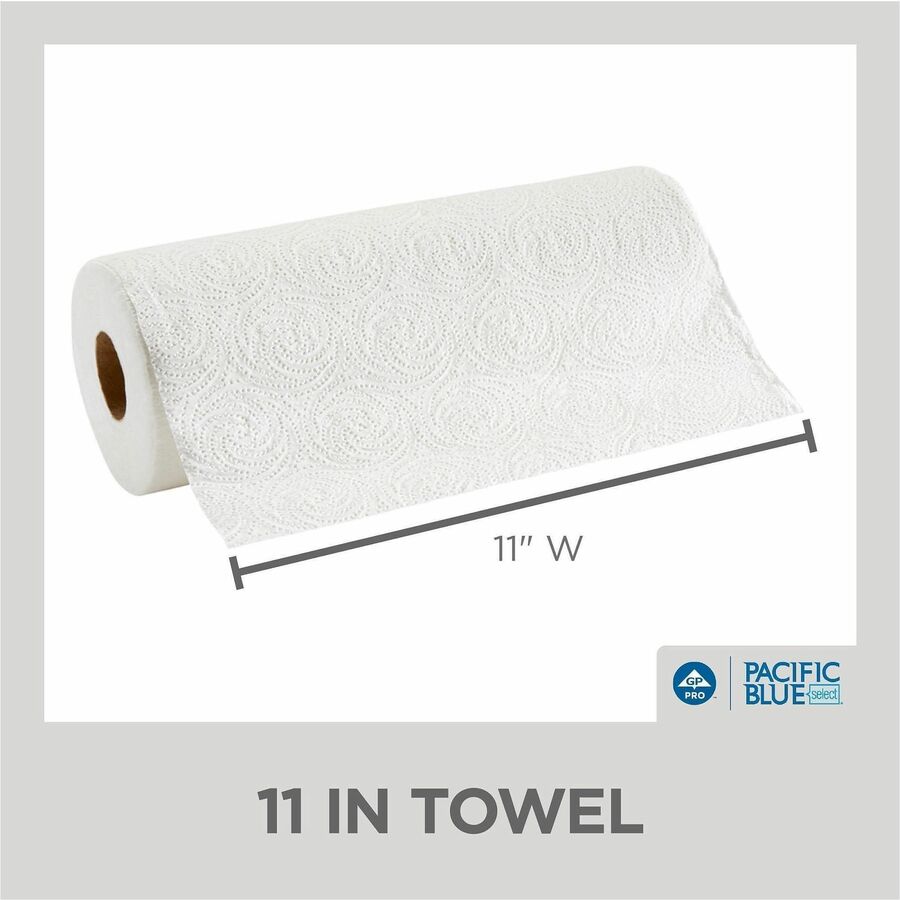 Pacific Blue Select Perforated Paper Towel Roll - 2 Ply - 8.80" x 11" - 85 Sheets/Roll - White - Paper - Perforated - For Healthcare, Food Service - 30 / Carton