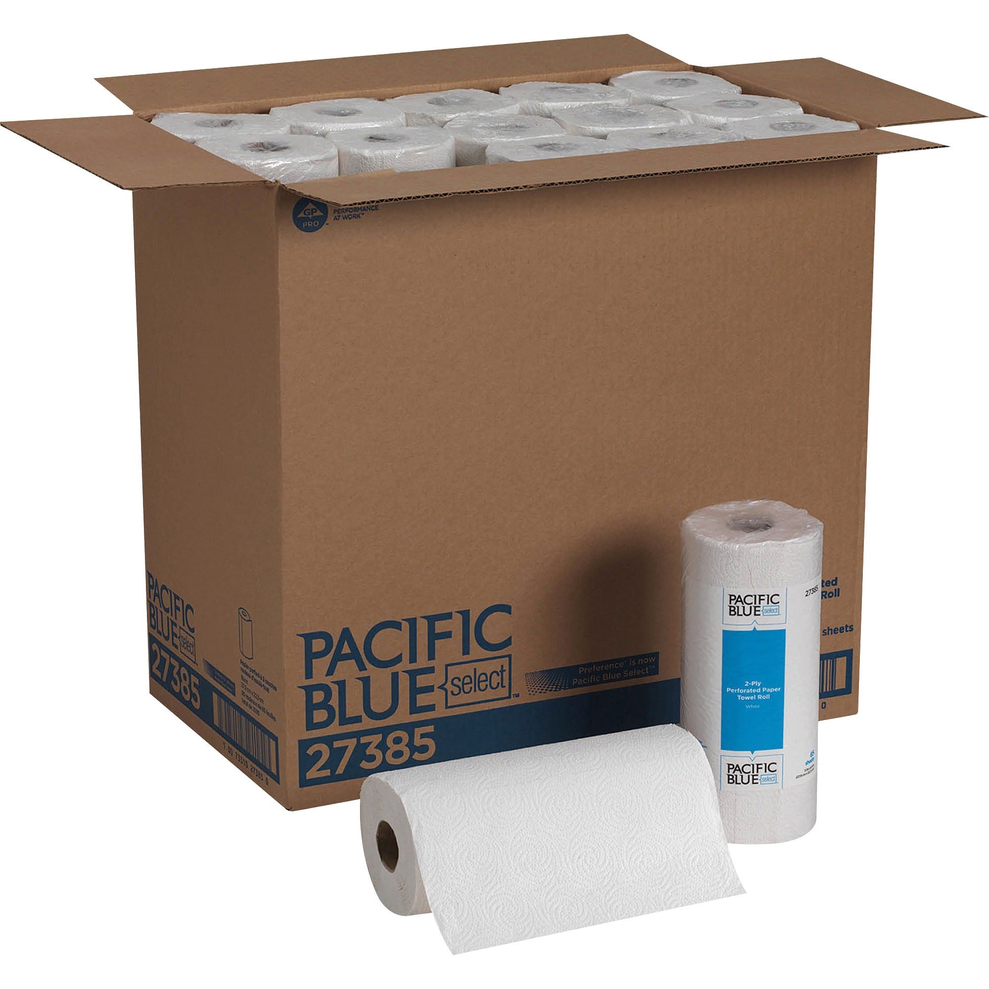 Pacific Blue Select Perforated Paper Towel Roll - 2 Ply - 8.80" x 11" - 85 Sheets/Roll - White - Paper - Perforated - For Healthcare, Food Service - 30 / Carton - 