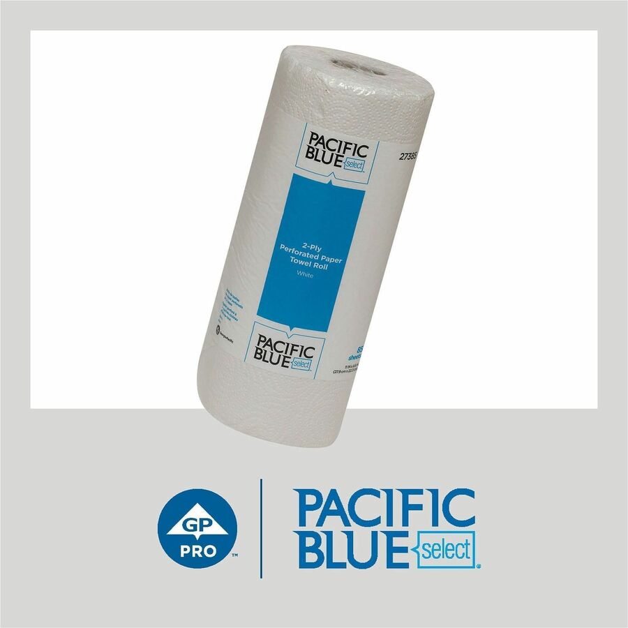 Pacific Blue Select Perforated Paper Towel Roll - 2 Ply - 8.80" x 11" - 85 Sheets/Roll - White - Paper - Perforated - For Healthcare, Food Service - 30 / Carton