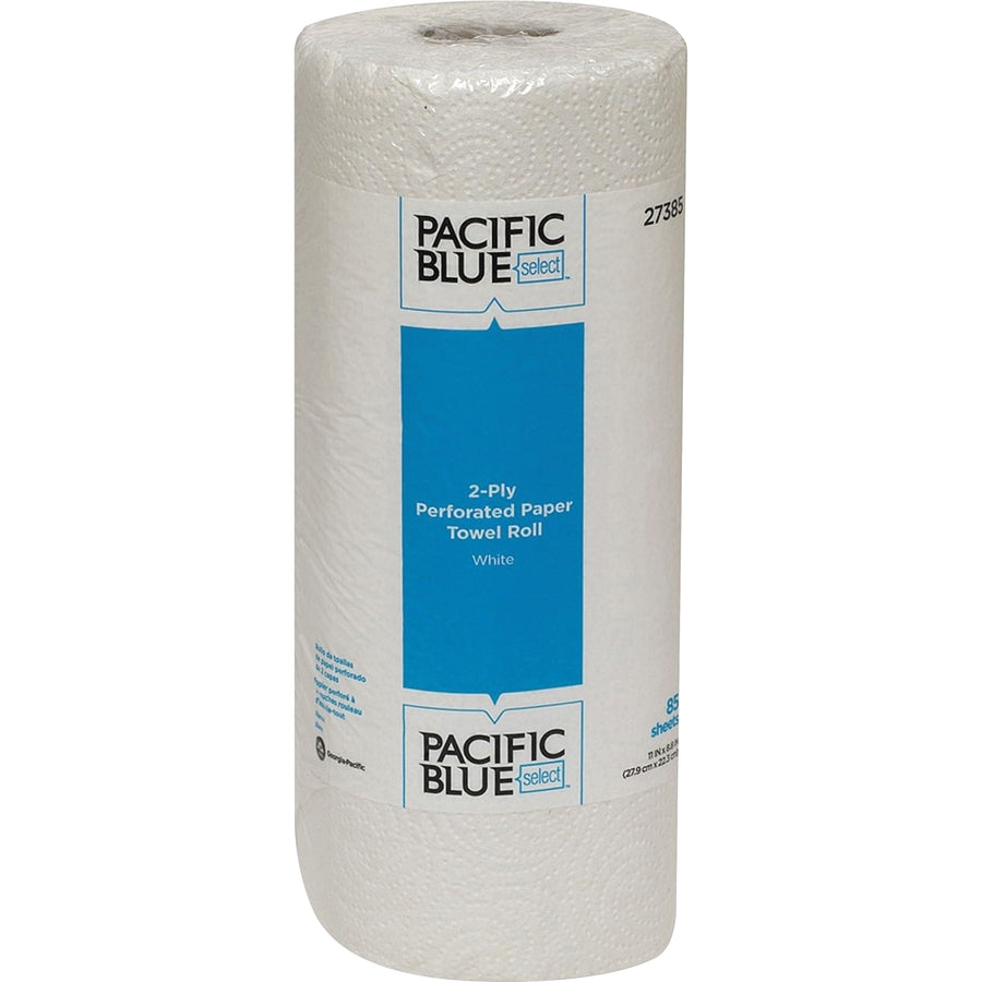 Pacific Blue Select Perforated Paper Towel Roll - 2 Ply - 8.80" x 11" - 85 Sheets/Roll - White - Paper - Perforated - For Healthcare, Food Service - 30 / Carton - 