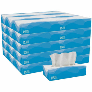 Pacific Blue Select Facial Tissue by GP Pro - Flat Box - 2 Ply - 8.33" x 8" - White - Paper - Soft, Absorbent - For Office Building - 100 Per Box - 30 / Carton