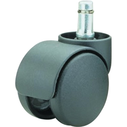 Deluxe Futura Casters, Flush Mount, Grip Ring Type B and Type K Stems, 2.19" Hard Nylon Wheel, Matte Black, 5/Set