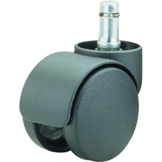 Deluxe Futura Casters, Flush Mount, Grip Ring Type B and Type K Stems, 2.19" Hard Nylon Wheel, Matte Black, 5/Set