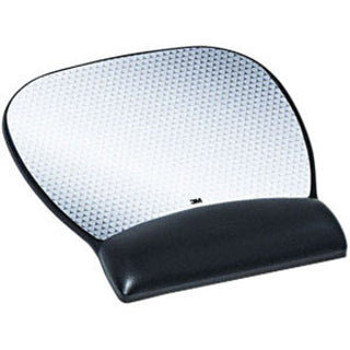 Antimicrobial Gel Large Mouse Pad with Wrist Rest, 9.25 x 8.75, Black