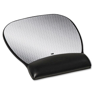 Antimicrobial Gel Large Mouse Pad with Wrist Rest, 9.25 x 8.75, Black