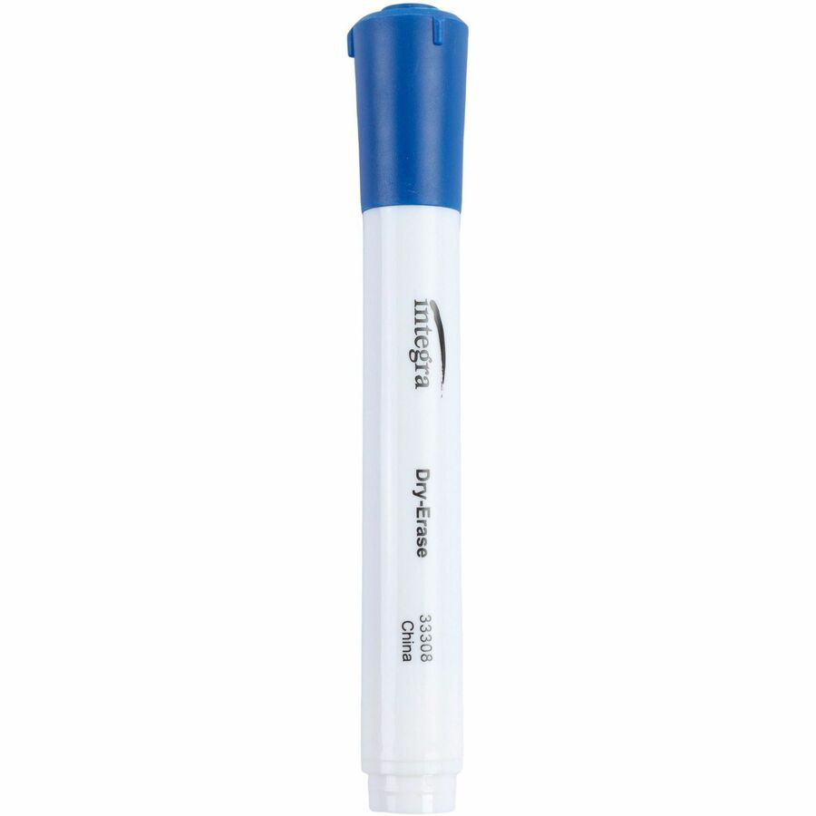 Integra Chisel Point Dry-erase Markers - Chisel Marker Point Style - Blue - 1 Dozen