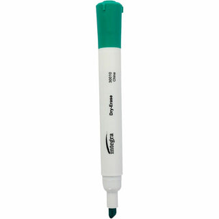 Integra Chisel Point Dry-erase Markers - Chisel Marker Point Style - Green - 1 Dozen