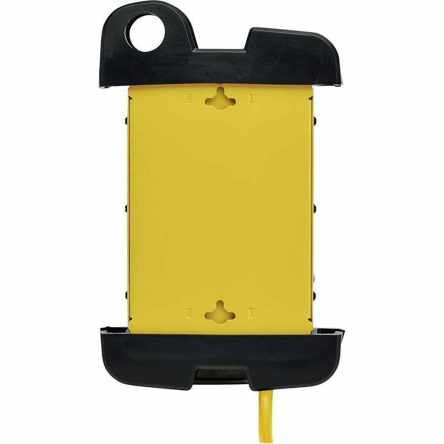 Power It! Safety Power Strip with GFCI Plug, 8 Outlets, 12 ft Cord, Yellow/Black