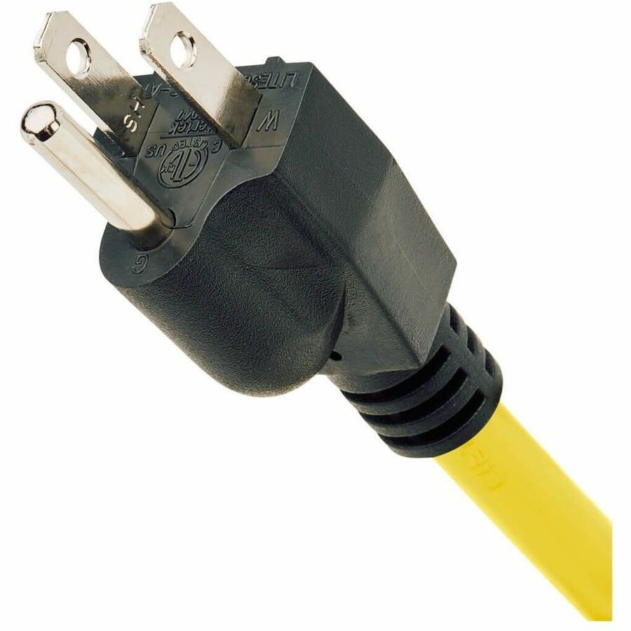 Protect It! Industrial Safety Surge Protector, 8 AC Outlets, 12 ft Cord, 1,500 J, Yellow/Black