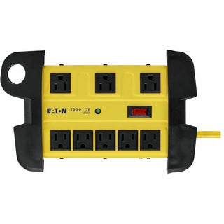 Protect It! Industrial Safety Surge Protector, 8 AC Outlets, 12 ft Cord, 1,500 J, Yellow/Black