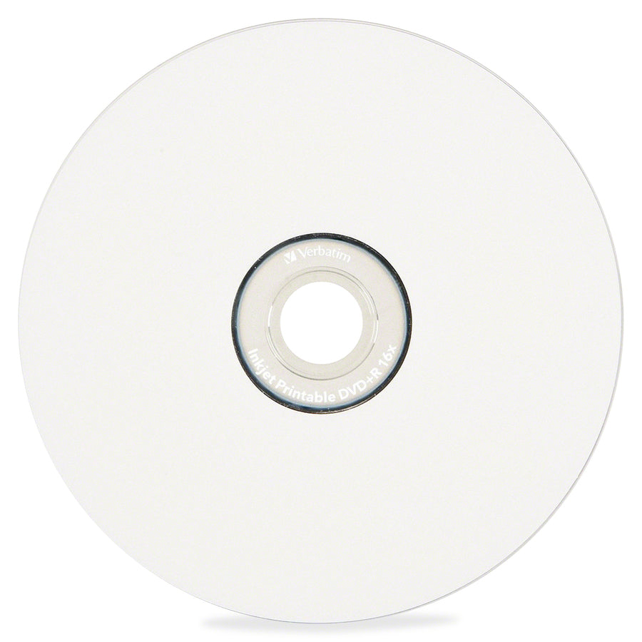 Verbatim DVD Recordable Media - DVD-R - 16x - 4.70 GB - 100 Pack - 120mm - Printable - 