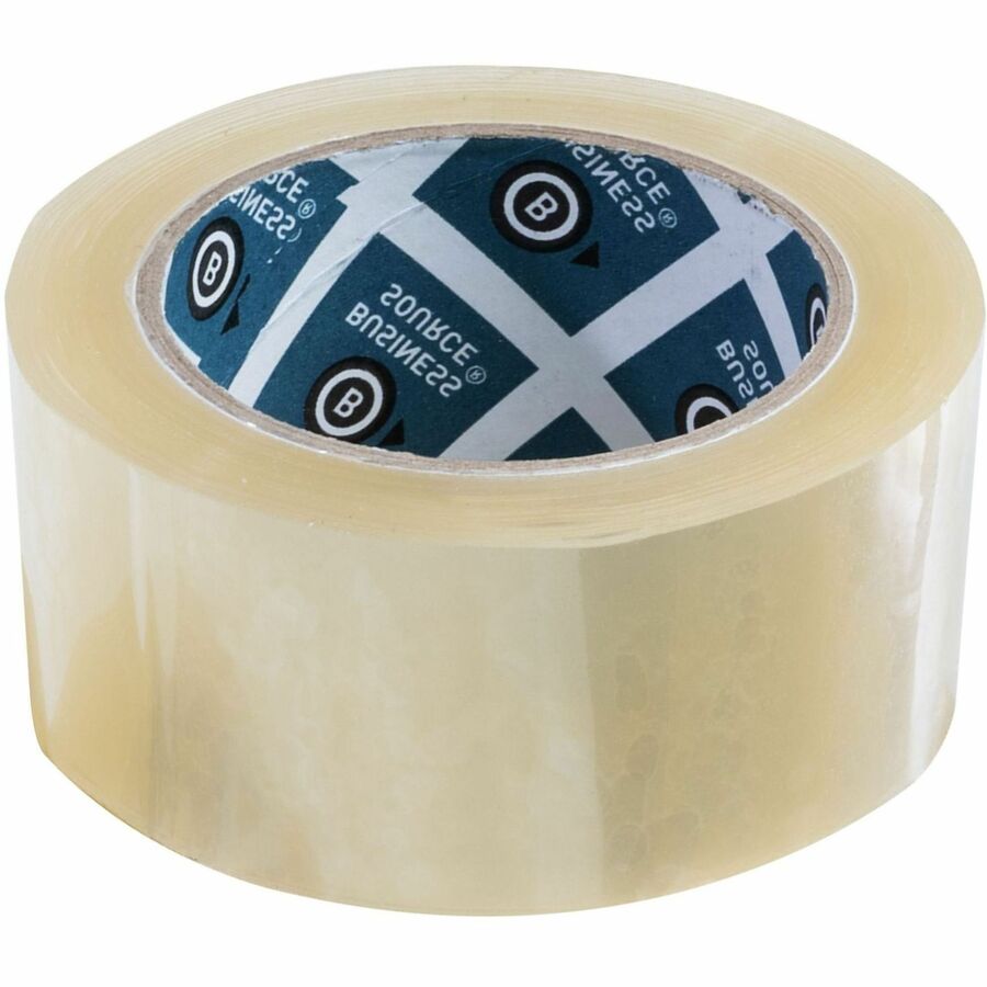 Business Source Heavy-duty Packaging Tape - 54.67 yd Length x 1.88" Width - 3" Core - Pressure-sensitive Poly - 3.54 mil - Rubber Backing - Tear Resistant, Split Resistant, Breakage Resistance - For Packing, Sealing - 6 / Pack - Clear