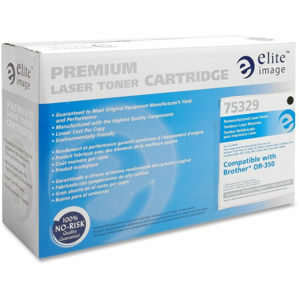 Elite Image Remanufactured Drum Cartridge Alternative For Brother DR350 - Laser Print Technology - 12000 Pages - 1 Each - Black
