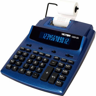 1225-3A Antimicrobial Two-Color Printing Calculator, Blue/Red Print, 3 Lines/Sec