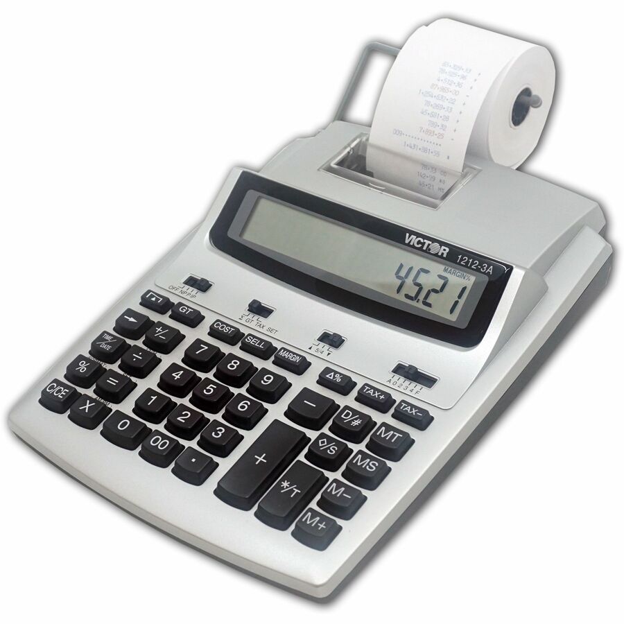 1212-3A Antimicrobial Printing Calculator, Black/Red Print, 2.7 Lines/Sec