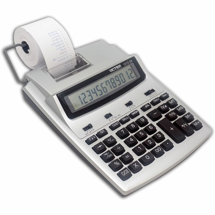 1212-3A Antimicrobial Printing Calculator, Black/Red Print, 2.7 Lines/Sec