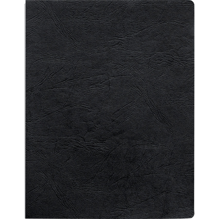 Executive Leather-Like Presentation Cover, Black, 11.25 x 8.75, Unpunched, 50/Pack