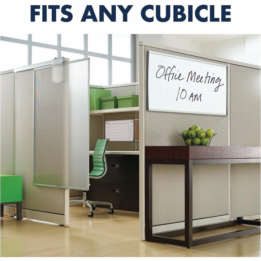 ARC Frame Cubicle Magnetic Dry Erase Board, 14 x 11, White Surface, Silver Aluminum Frame
