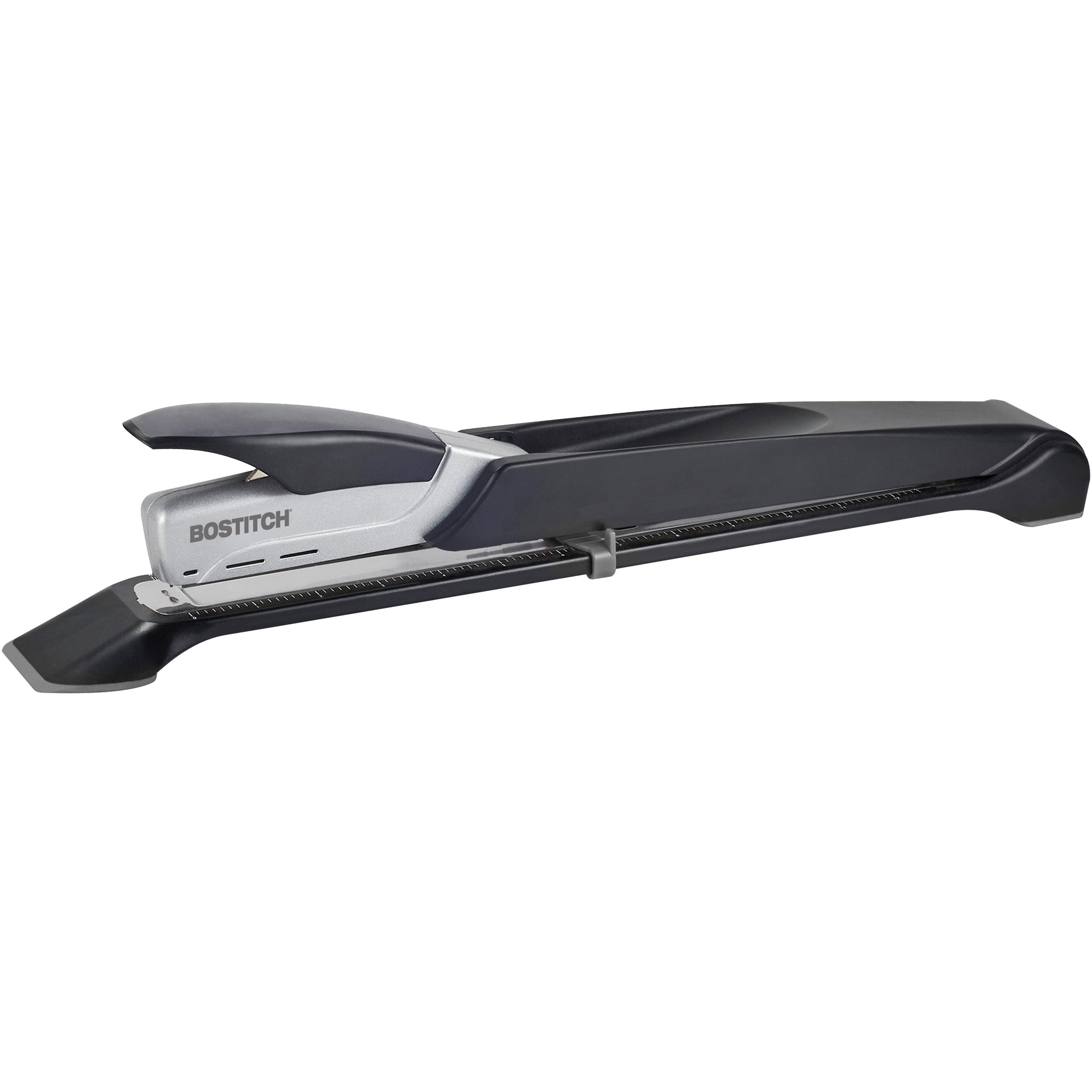 Long Reach Stapler, 25-Sheet Capacity, 12" Throat, Black/Silver