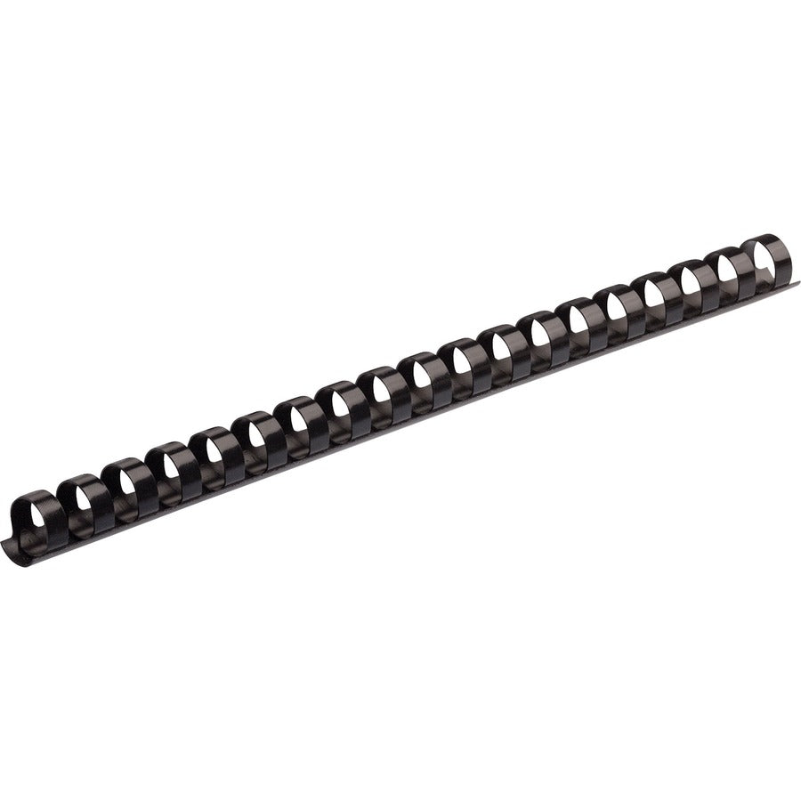 Plastic Comb Bindings, 5/8" Diameter, 120 Sheet Capacity, Black, 25/Pack