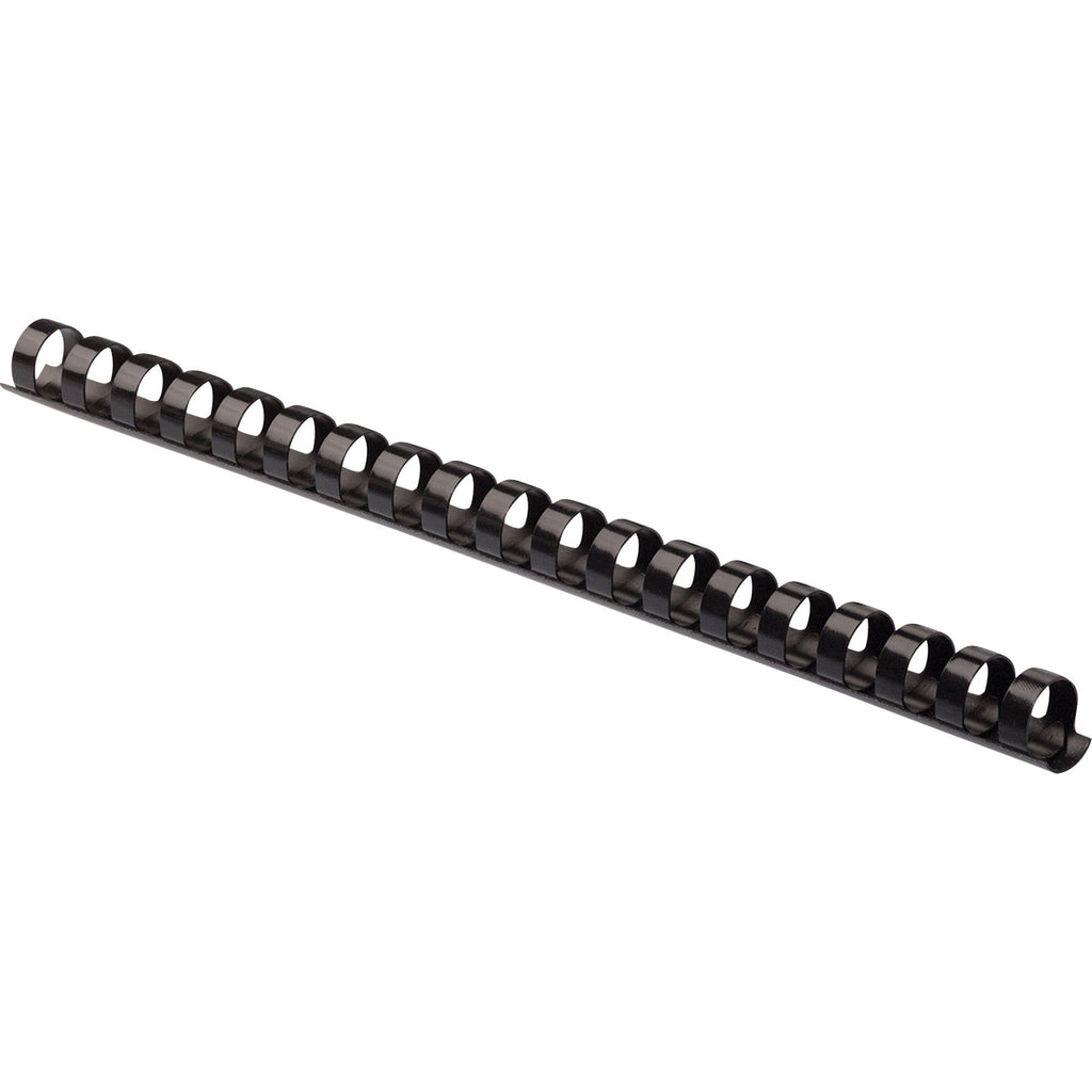 Plastic Comb Bindings, 5/8" Diameter, 120 Sheet Capacity, Black, 25/Pack