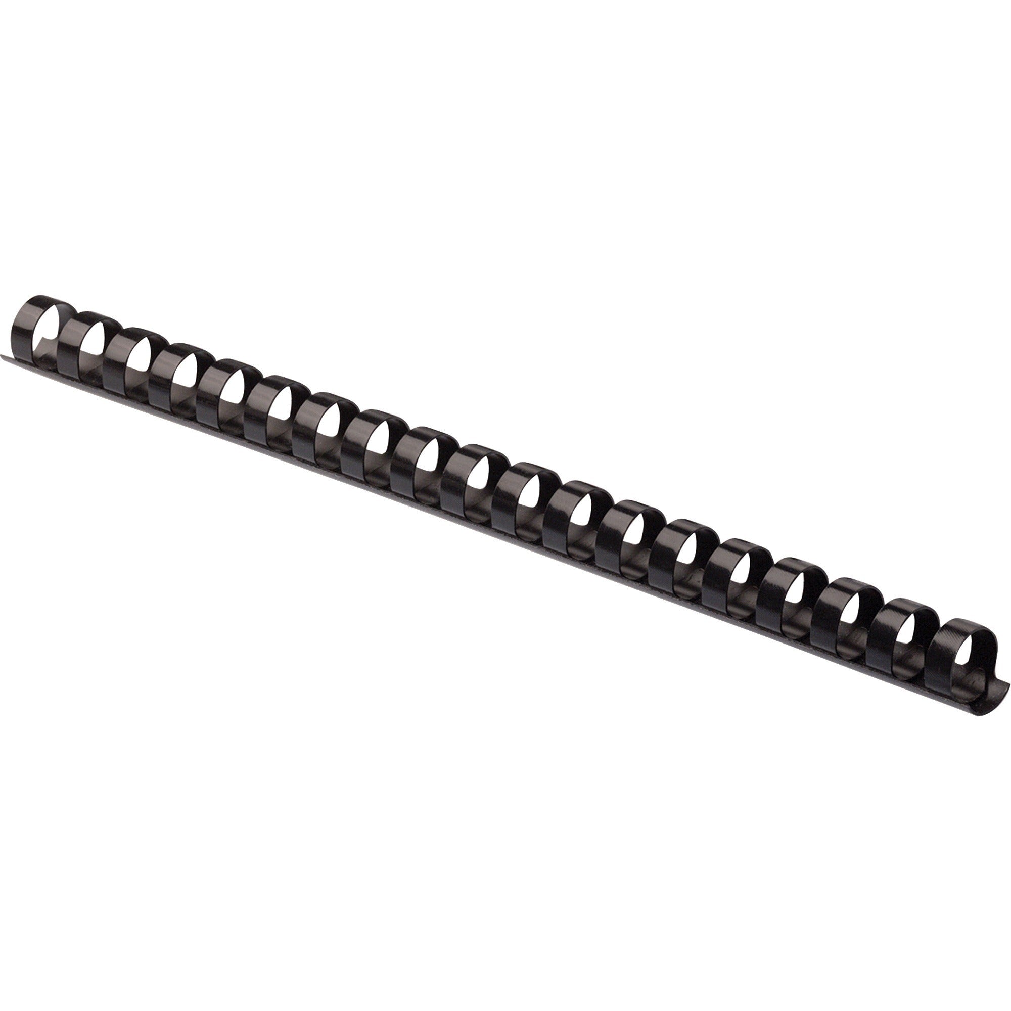 Plastic Comb Bindings, 5/8" Diameter, 120 Sheet Capacity, Black, 25/Pack