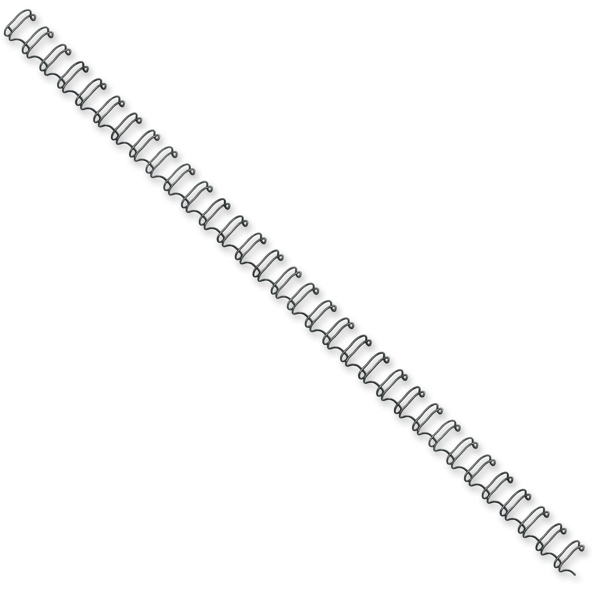 Wire Bindings, 1/4" Diameter, 35 Sheet Capacity, Black, 25/Pack