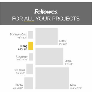 Fellowes Punched ID Card Glossy Thermal Laminating Pouches - Laminating Pouch/Sheet Size: 3.88" Width x 5 mil Thickness - Glossy - for Document, ID Badge, ID Card - Durable, Pre-punched - Clear - 100 / Pack