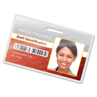 Fellowes Punched ID Card Glossy Thermal Laminating Pouches - Laminating Pouch/Sheet Size: 3.88" Width x 5 mil Thickness - Glossy - for Document, ID Badge, ID Card - Durable, Pre-punched - Clear - 100 / Pack - 