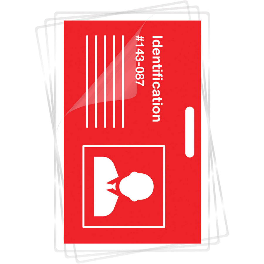 Fellowes Punched ID Card Glossy Thermal Laminating Pouches - Laminating Pouch/Sheet Size: 3.88" Width x 5 mil Thickness - Glossy - for Document, ID Badge, ID Card - Durable, Pre-punched - Clear - 100 / Pack