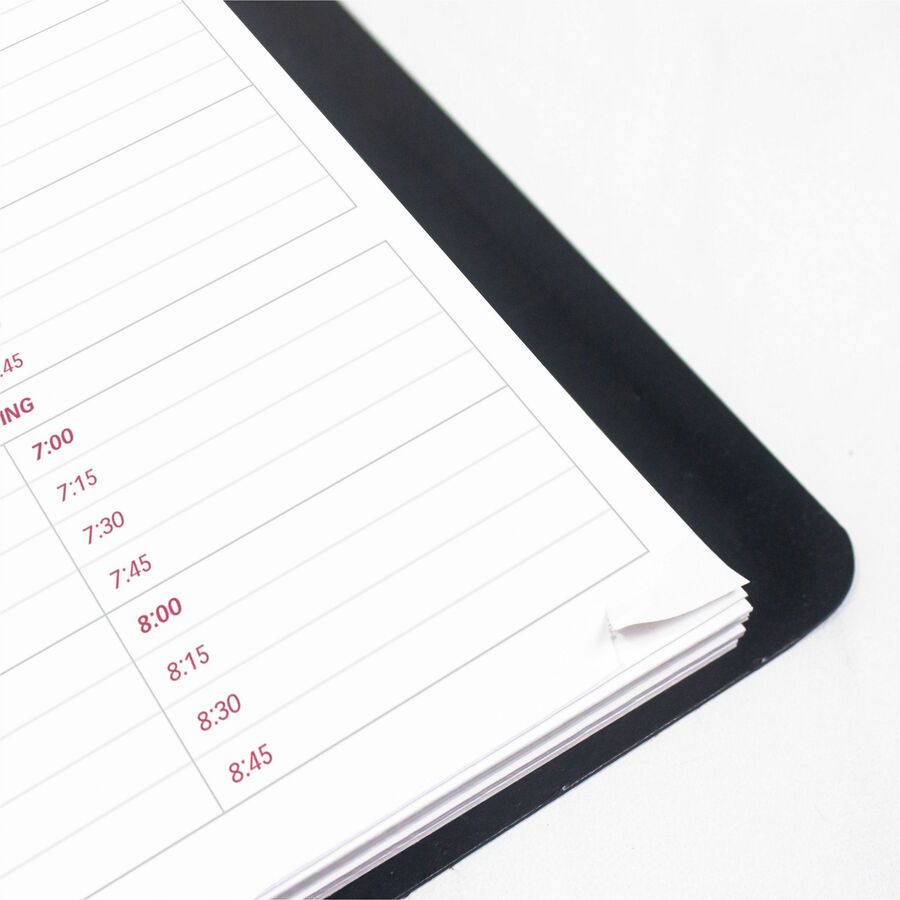 Brownline Daily Planner - Julian Dates - Daily - 1 Year - January 2024 - December 2024 - 7:00 AM to 8:45 PM - Quarter-hourly - 1 Day Single Page Layout - 5" x 8" Sheet Size - Twin Wire - Desktop - Black CoverPhone Directory, Address Directory - 1 Eac