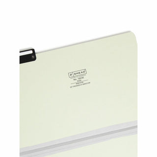 Recycled Heavy Pressboard File Folders with Insertable 1/3-Cut Metal Tabs, Legal Size, 1" Expansion, Gray-Green, 25/Box