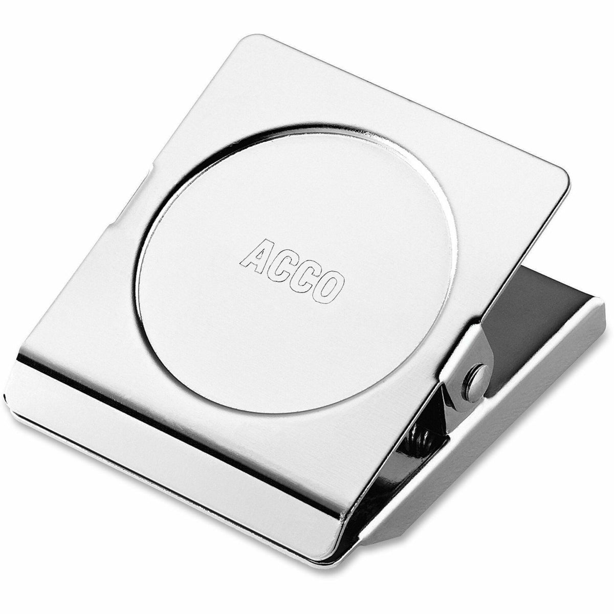 Magnetic Clip, 1" Jaw Capacity, Silver, 12/Pack