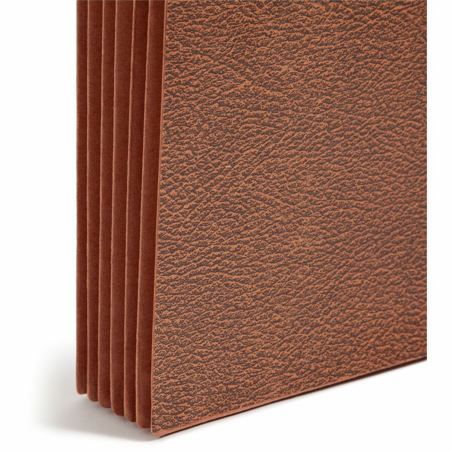 Classic 5.25" Expansion Partition Wallet with Tyvek Gusset Top and Elastic Cord, 6 Sections, Legal Size, Redrope, 10/Box