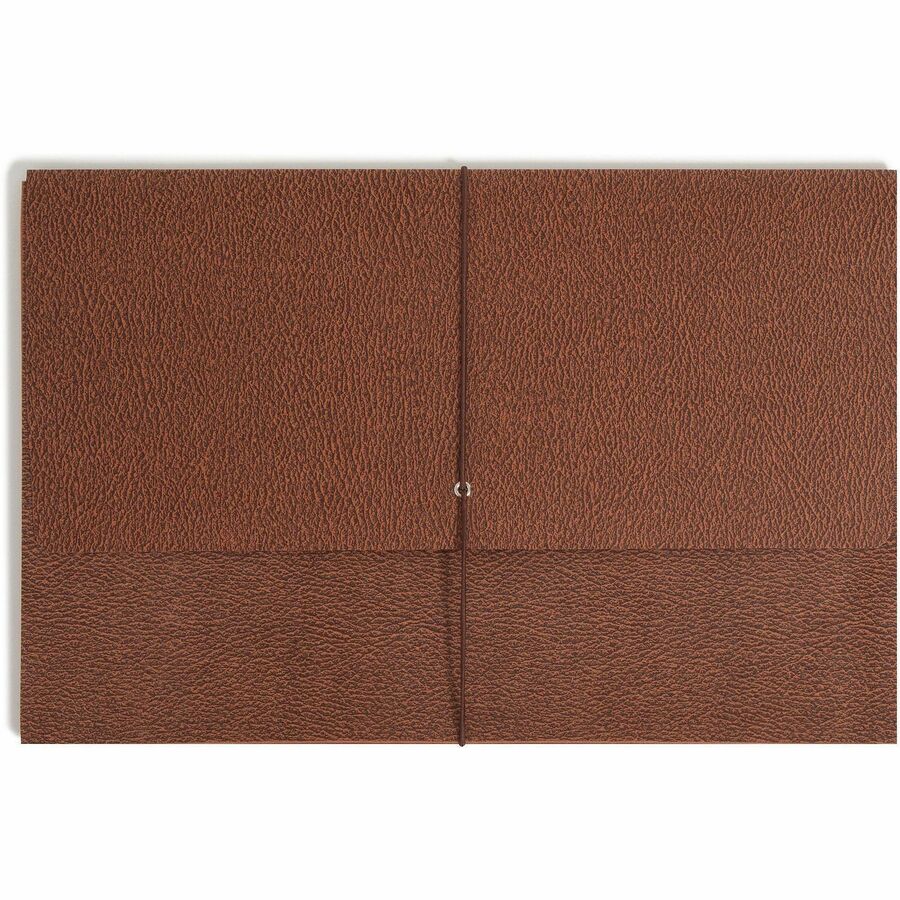 Classic 5.25" Expansion Partition Wallet with Tyvek Gusset Top and Elastic Cord, 6 Sections, Legal Size, Redrope, 10/Box