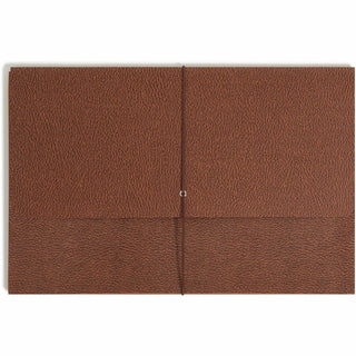 Classic 5.25" Expansion Partition Wallet with Tyvek Gusset Top and Elastic Cord, 6 Sections, Legal Size, Redrope, 10/Box