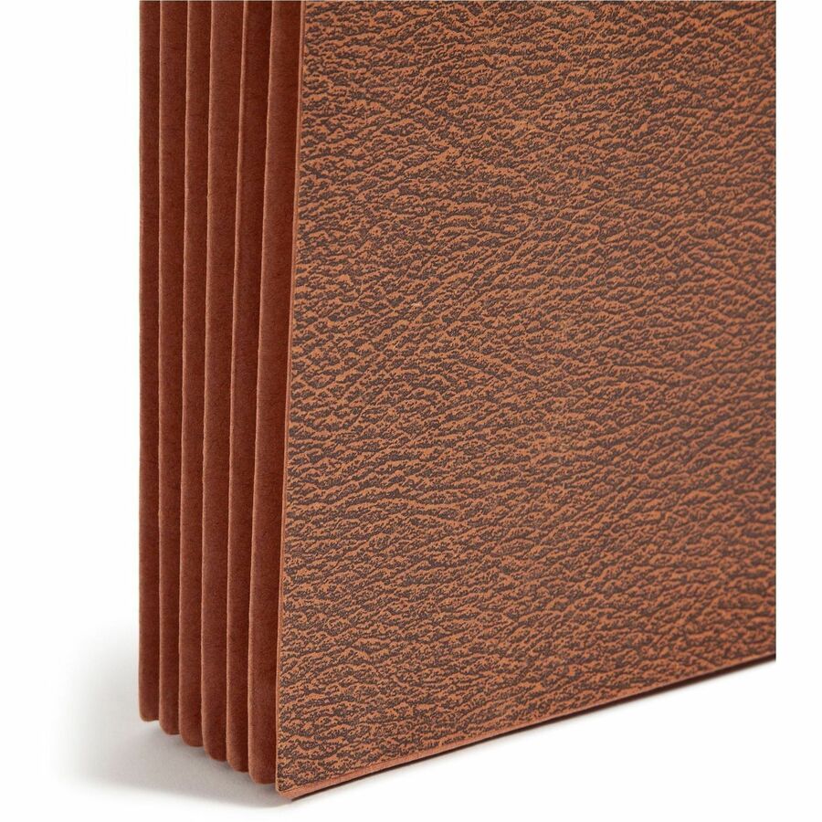 Classic 5.25" Expansion Partition Wallet with Tyvek Gusset Top and Elastic Cord, 6 Sections, Legal Size, Redrope, 10/Box
