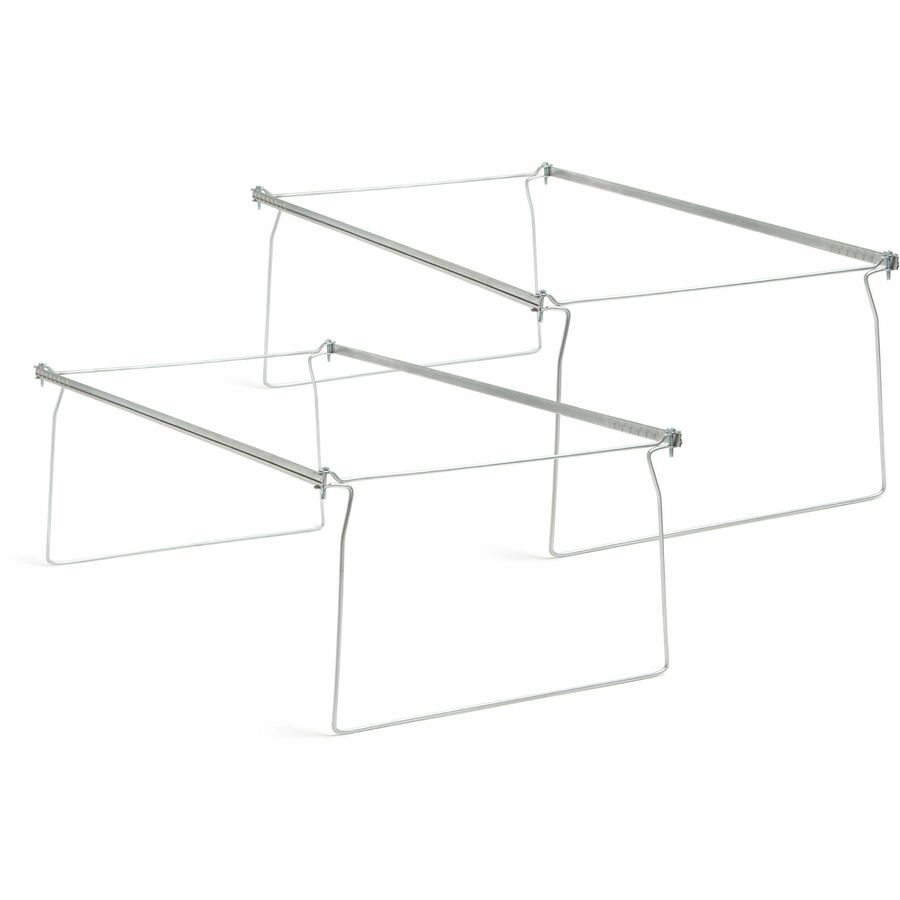 Steel Hanging Folder Drawer Frame, Legal Size, 23" to 27" Long, Gray, 2/Pack