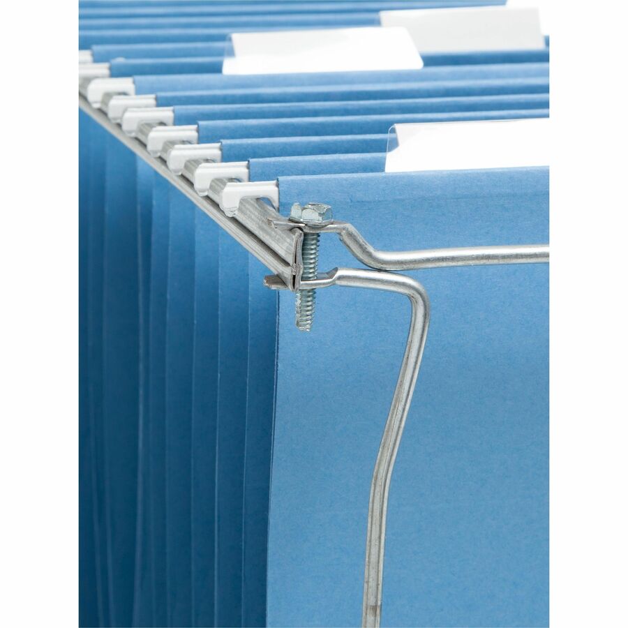 Steel Hanging Folder Drawer Frame, Legal Size, 23" to 27" Long, Gray, 2/Pack