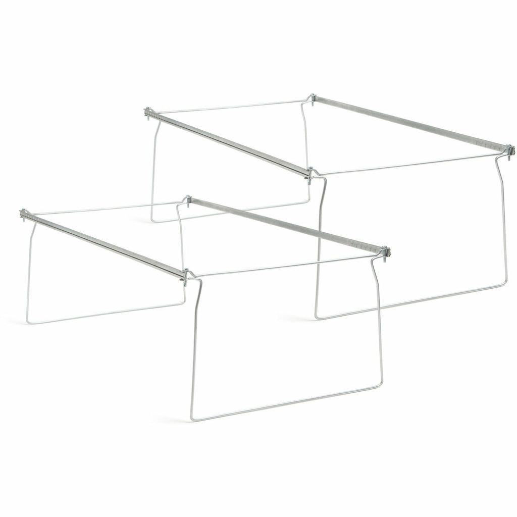 Steel Hanging Folder Drawer Frame, Legal Size, 23" to 27" Long, Gray, 2/Pack