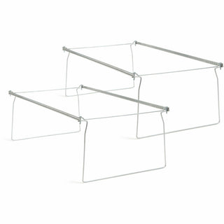 Steel Hanging Folder Drawer Frame, Legal Size, 23" to 27" Long, Gray, 2/Pack
