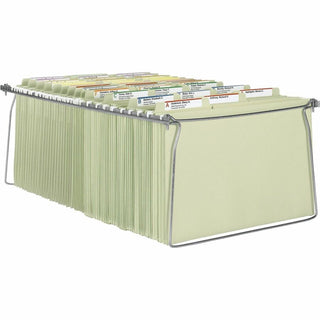 Steel Hanging Folder Drawer Frame, Legal Size, 23" to 27" Long, Gray, 2/Pack