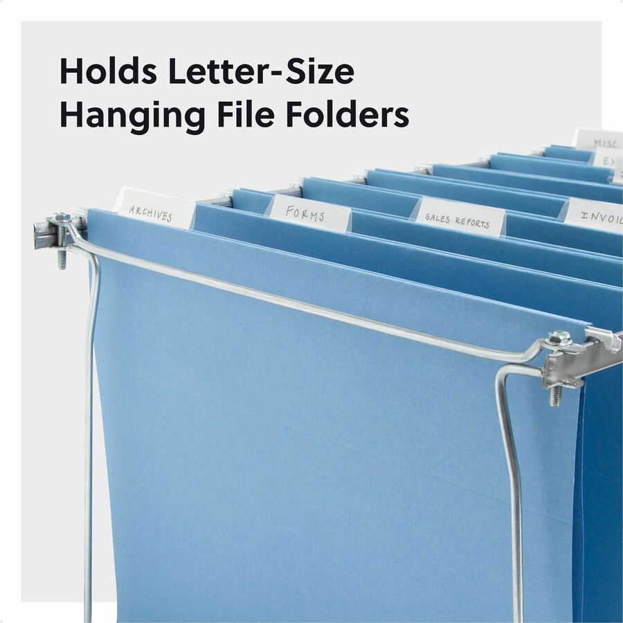 Smead Hanging Folder Frames - Letter - 23"-27" Long - Steel - Gray - 2 / Pack